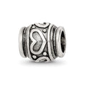 Sterling Silver Reflections Heart Bead, 8.18 x 8.18 mm