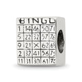 Sterling Silver Reflections Bingo Card Bead, 10 x 9.09 mm