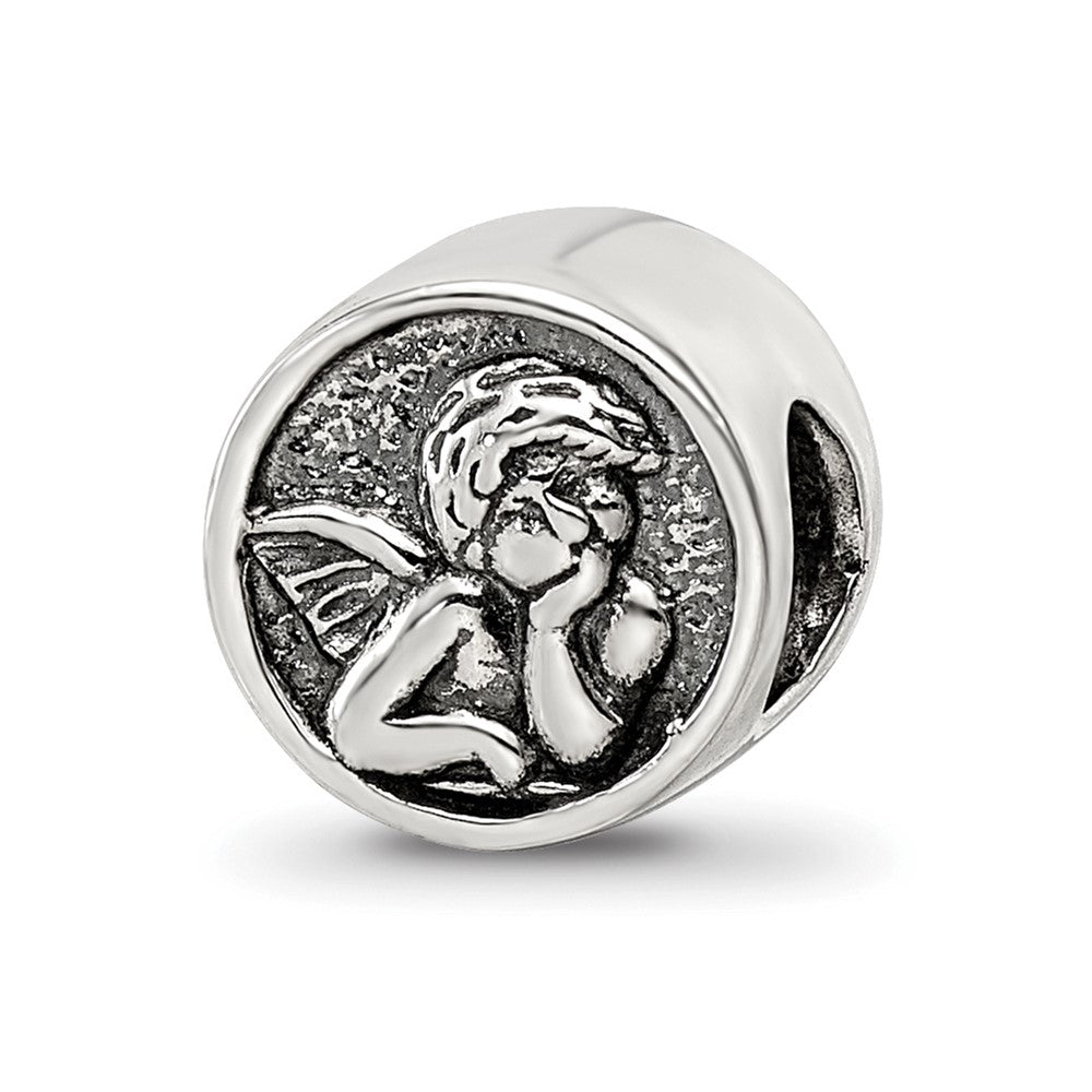 Sterling Silver Reflections Angel Bead, 9.09 x 9.09 mm
