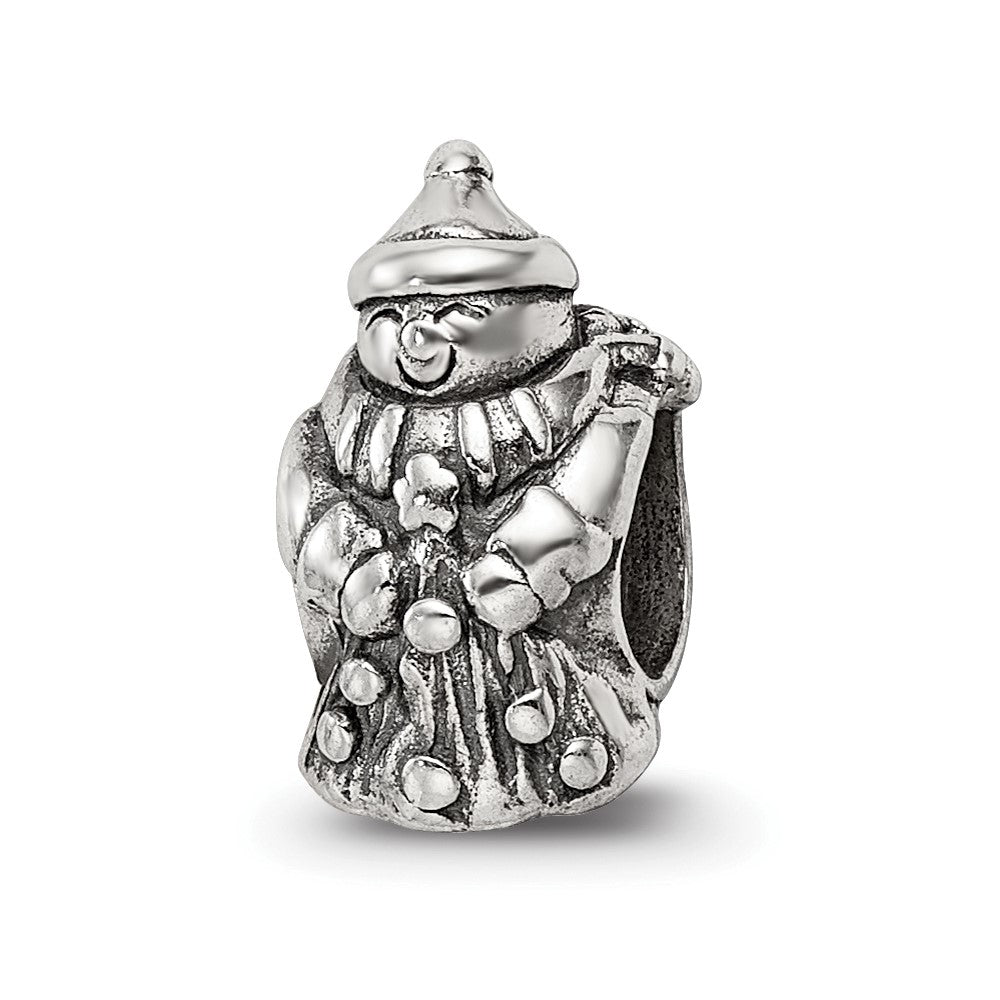 Sterling Silver Reflections Snowman Bead, 10 x 6.36 mm