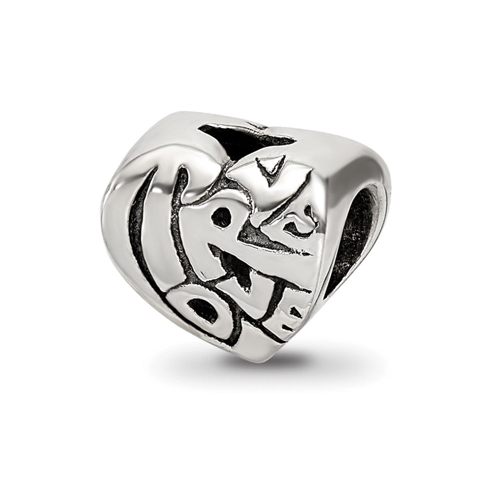 Sterling Silver Reflections True Love Bead, 8.18 x 8.18 mm