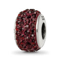 Sterling Silver Reflections Brown Full Preciosa Crystal Bead, 12.73 x 8.18 mm