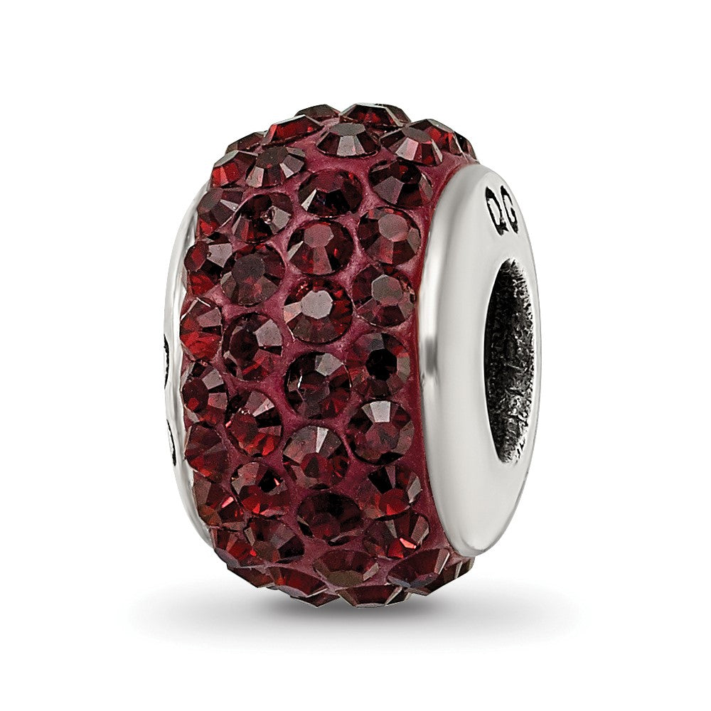 Sterling Silver Reflections Brown Full Preciosa Crystal Bead, 12.73 x 8.18 mm