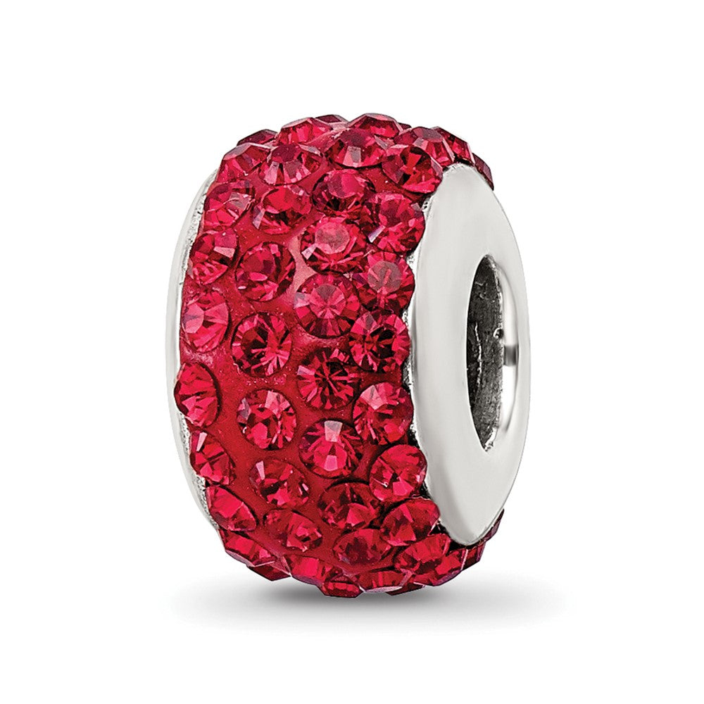 Sterling Silver Reflections Scarlet Full Preciosa Crystal Bead, 12.73 x 8.18 mm