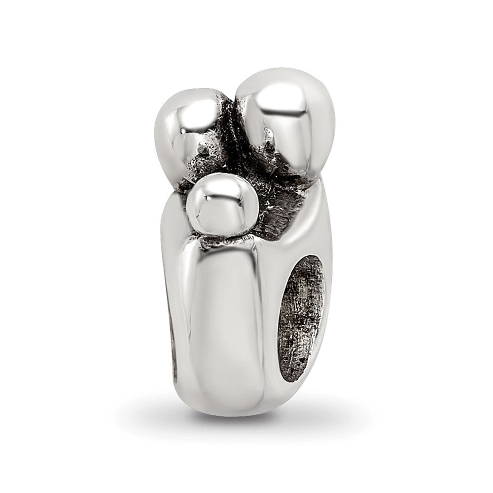 Sterling Silver Reflections Family of 3 Bead, 13.64 x 6.36 mm