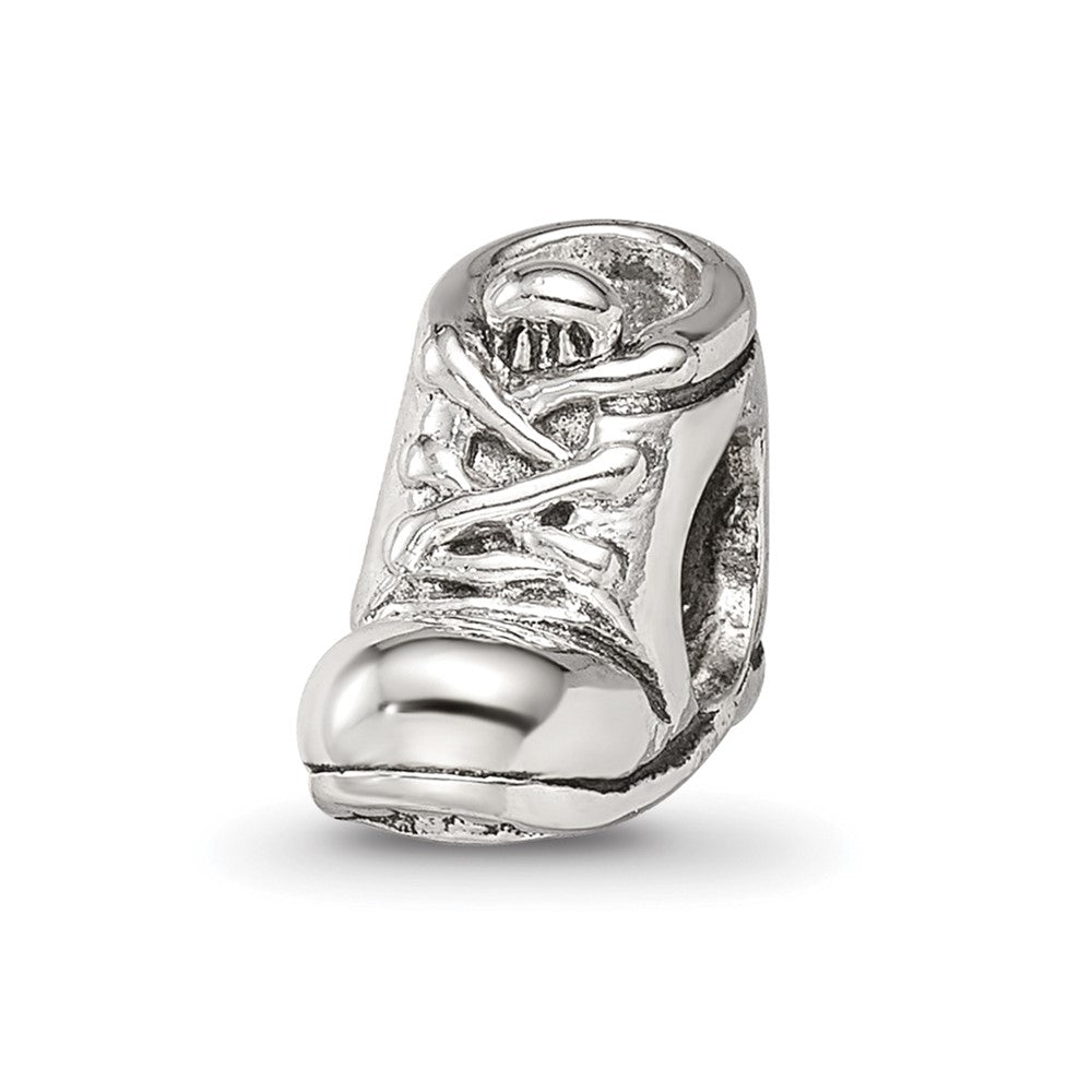 Sterling Silver Reflections Baby Shoe Bead, 10.91 x 8.18 mm
