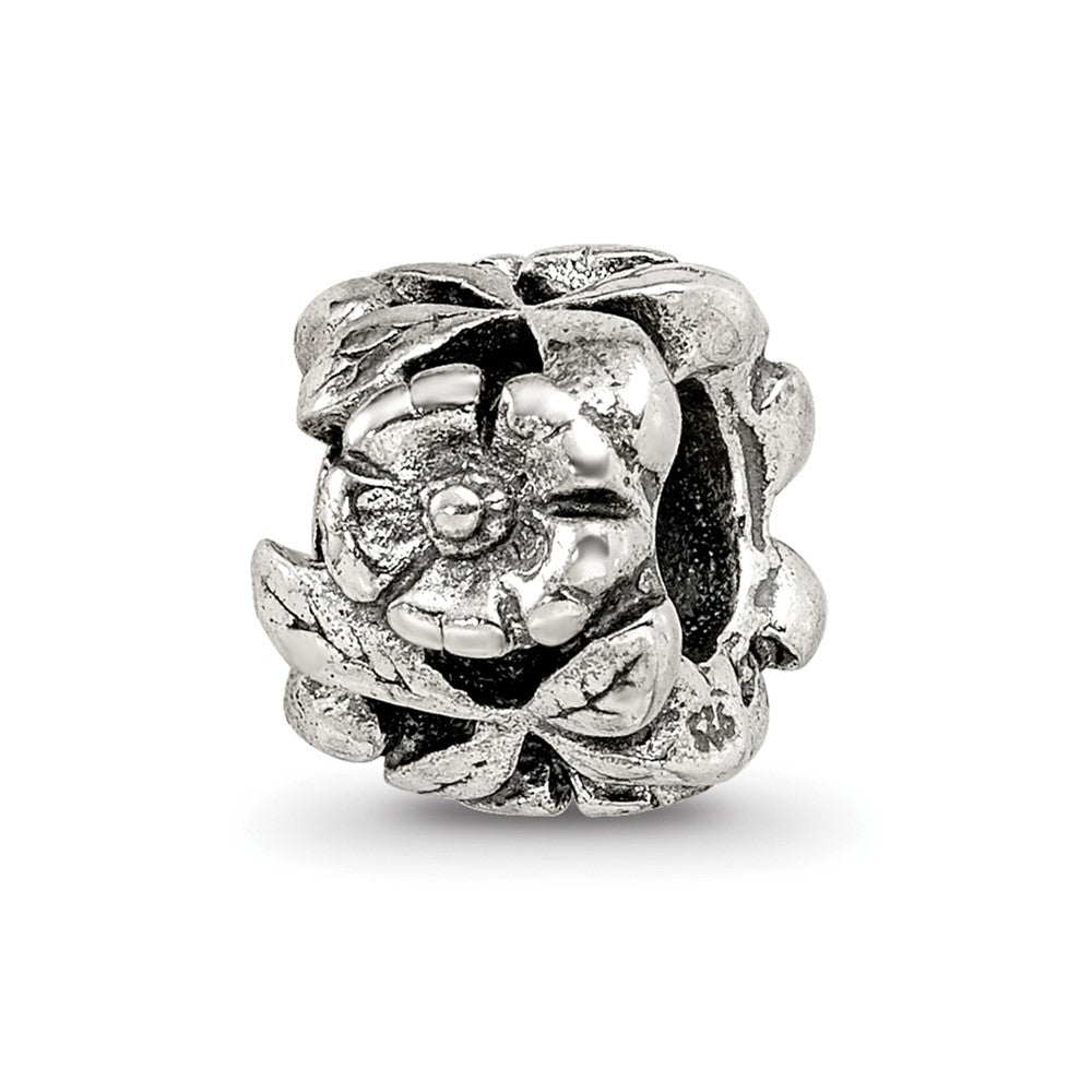 Sterling Silver Reflections Floral Bead, 8.18 x 7.27 mm, 2.25 g