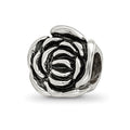 Sterling Silver Reflections Rose Floral Bead, 9.09 x 9.09 mm