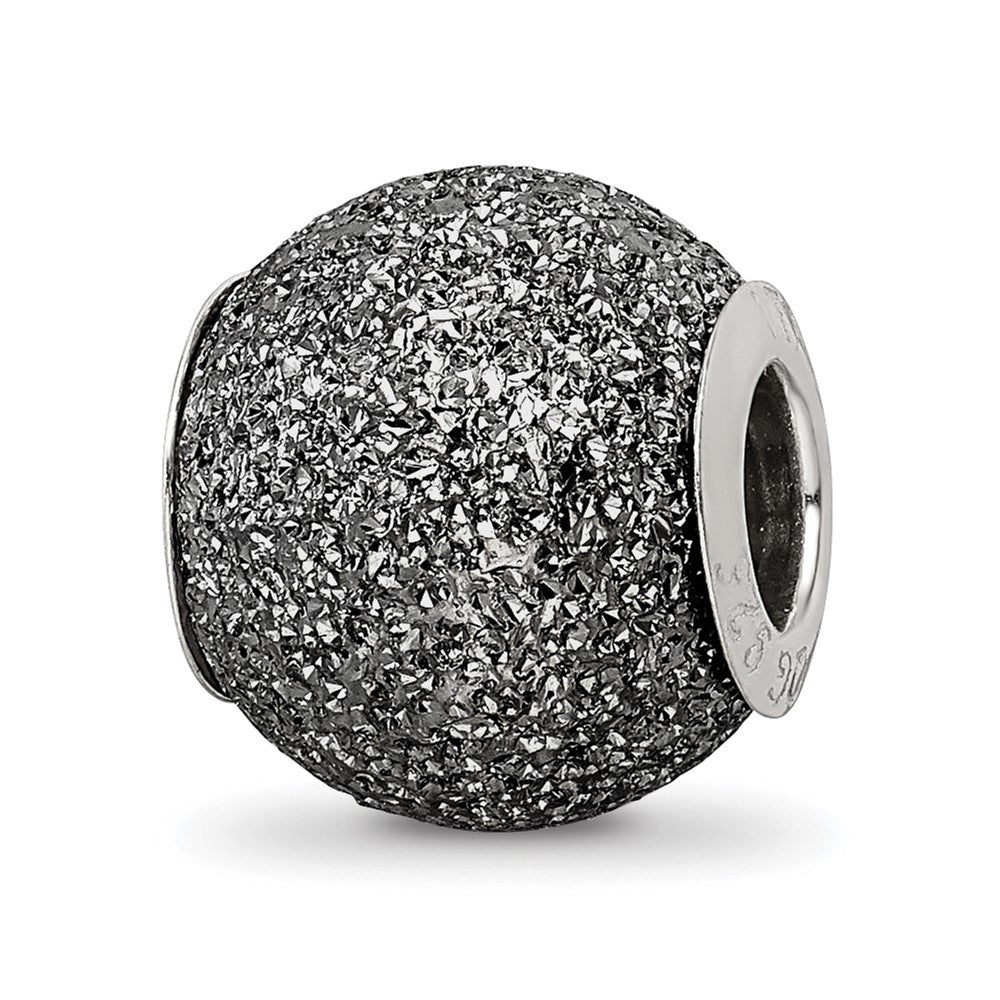 Sterling Silver Reflections Grey Laser Cut Bead, 10.91 x 10 mm, 1.89 g - ID5S9QRS22948L7