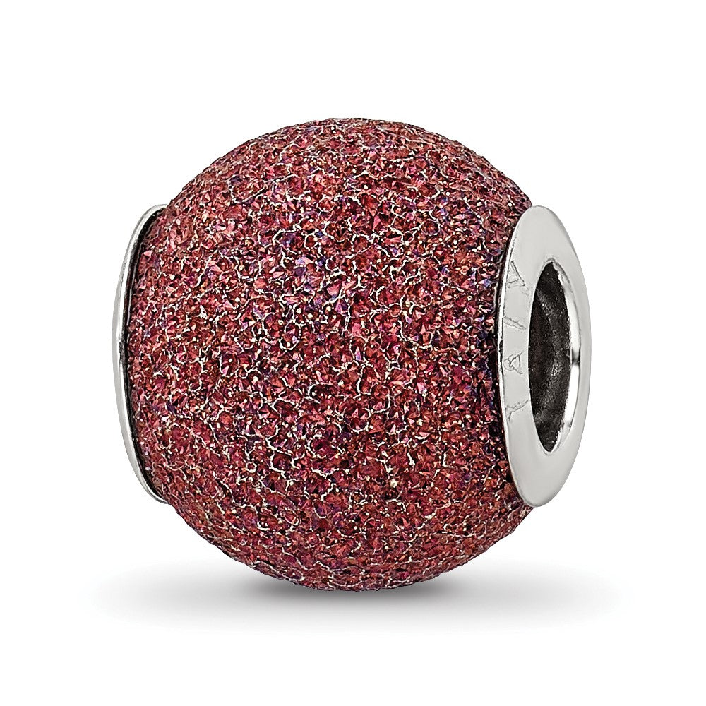 Sterling Silver Reflections Purple Laser Cut Bead, 10.91 x 10 mm