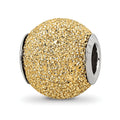 Sterling Silver Reflections Gold-plated Laser Cut Bead, 10.91 x 10 mm, 1.8 g