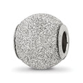 Sterling Silver Reflections Light Grey Laser Cut Bead, 10.91 x 10 mm