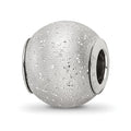 Sterling Silver Reflections Grey Laser Cut Bead, 10.91 x 10 mm, 1.71 g