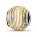 Sterling Silver Reflections Gold-plated Laser Cut Bead, 10.91 x 10 mm, 1.89 g