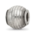 Sterling Silver Reflections Grey Laser Cut Bead, 10.91 x 10 mm, 1.89 g - ID5S9QRS23078L7