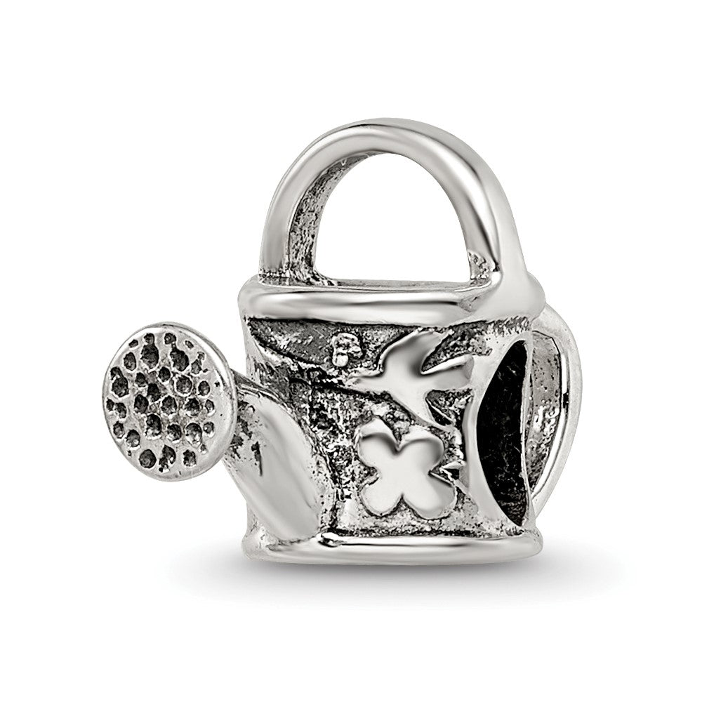 Sterling Silver Reflections Watering Can Bead, 10.91 x 6.36 mm