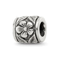 Sterling Silver Reflections Floral Bead, 7.27 x 8.18 mm