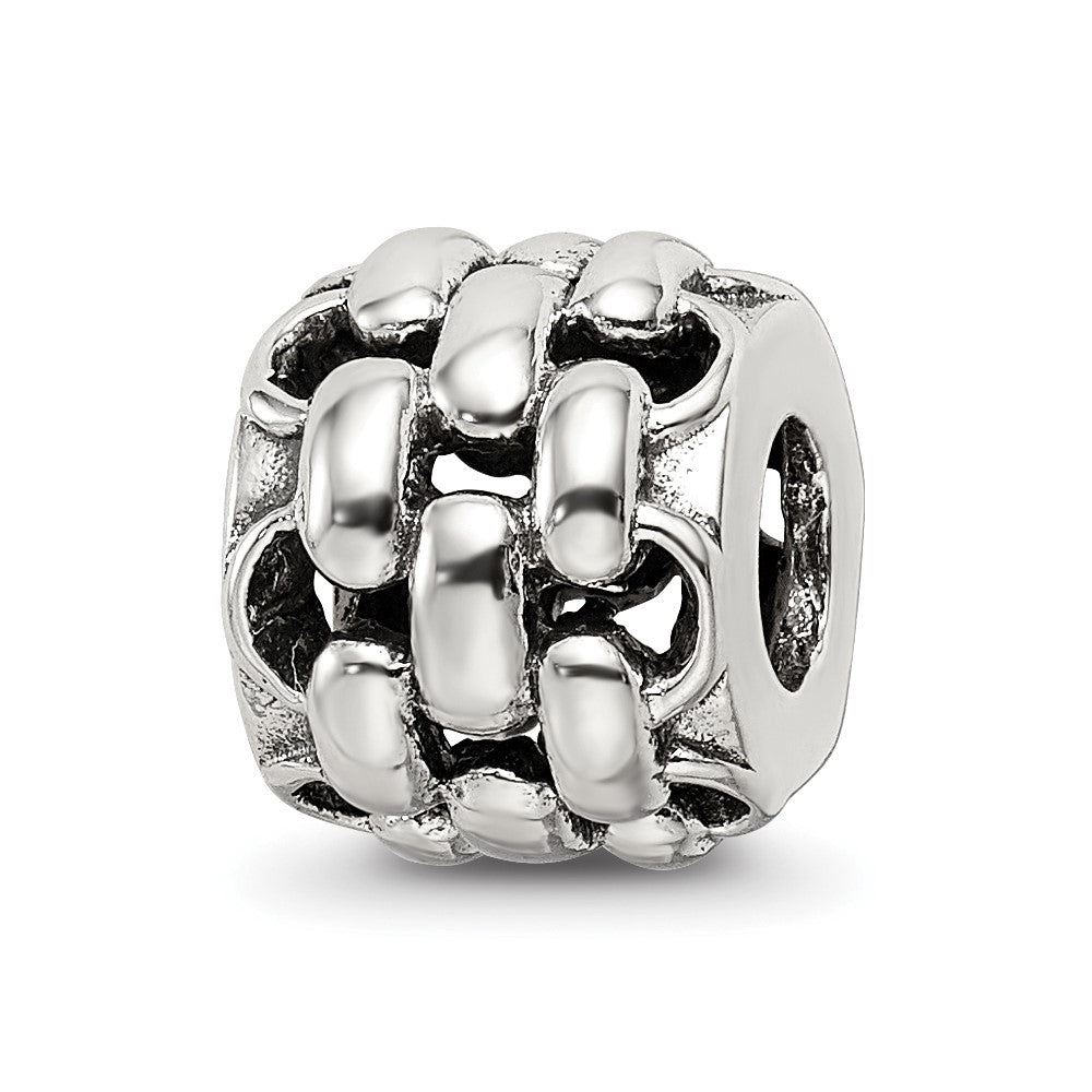 Sterling Silver Reflections Bali Bead, 10 x 8.18 mm, 2.61 g