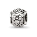 Sterling Silver Reflections Floral Bead, 8.18 x 7.27 mm, 2.16 g
