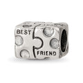 Sterling Silver Reflections Best Friend Bead, 7.27 x 9.09 mm