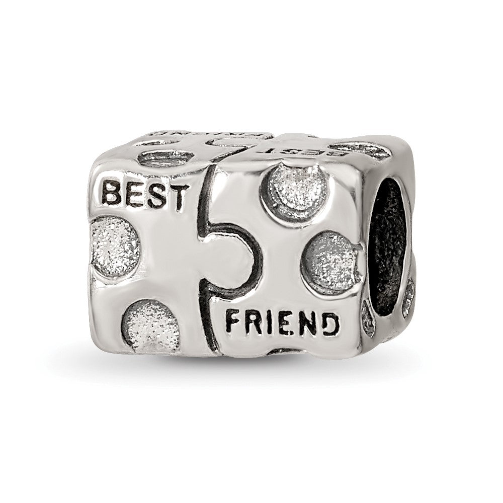 Sterling Silver Reflections Best Friend Bead, 7.27 x 9.09 mm