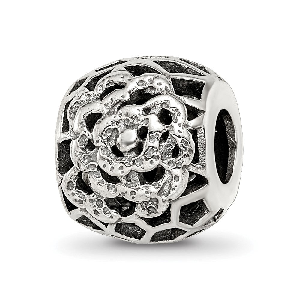 Sterling Silver Reflections Flower Bali Bead, 10 x 8.18 mm