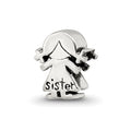 Sterling Silver Reflections Little Sister Girl Bead, 9.09 x 7.27 mm