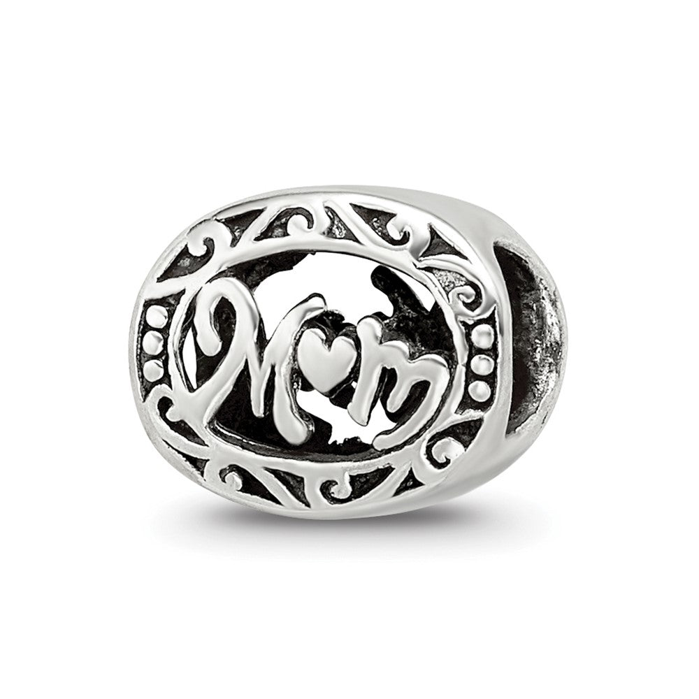 Sterling Silver Reflections Mom Bead, 7.27 x 9.09 mm