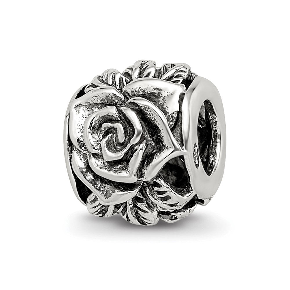 Sterling Silver Reflections Rose Bali Bead, 9.09 x 7.27 mm