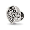 Sterling Silver Reflections Cutout Hearts Bead, 10 x 8.18 mm