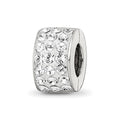Sterling Silver Reflections Clear Preciosa Crystal Bead, 9.09 x 5.45 mm