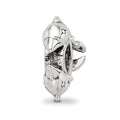 Sterling Silver Reflections 2 Dolphins Bead, 13.64 x 4.55 mm