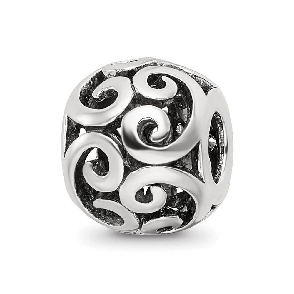 Sterling Silver Reflections Bali Bead, 10 x 8.18 mm, 1.8 g