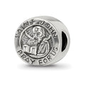 Sterling Silver Reflections Saint John Pray For Us Bead, 9.09 x 9.09 mm