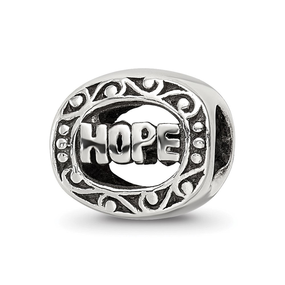 Sterling Silver Reflections Hope Bead, 8.18 x 10 mm