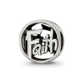 Sterling Silver Reflections Faith Bead, 8.18 x 8.18 mm