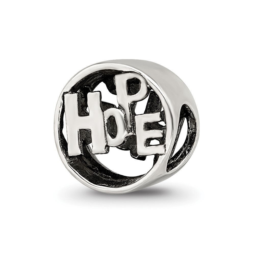 Sterling Silver Reflections Hope Bead, 8.18 x 8.18 mm