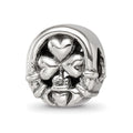 Sterling Silver Reflections Three Leaf Clover Bead, 10 x 9.09 mm