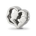 Sterling Silver Reflections Mother and Baby Bead, 8.18 x 10 mm