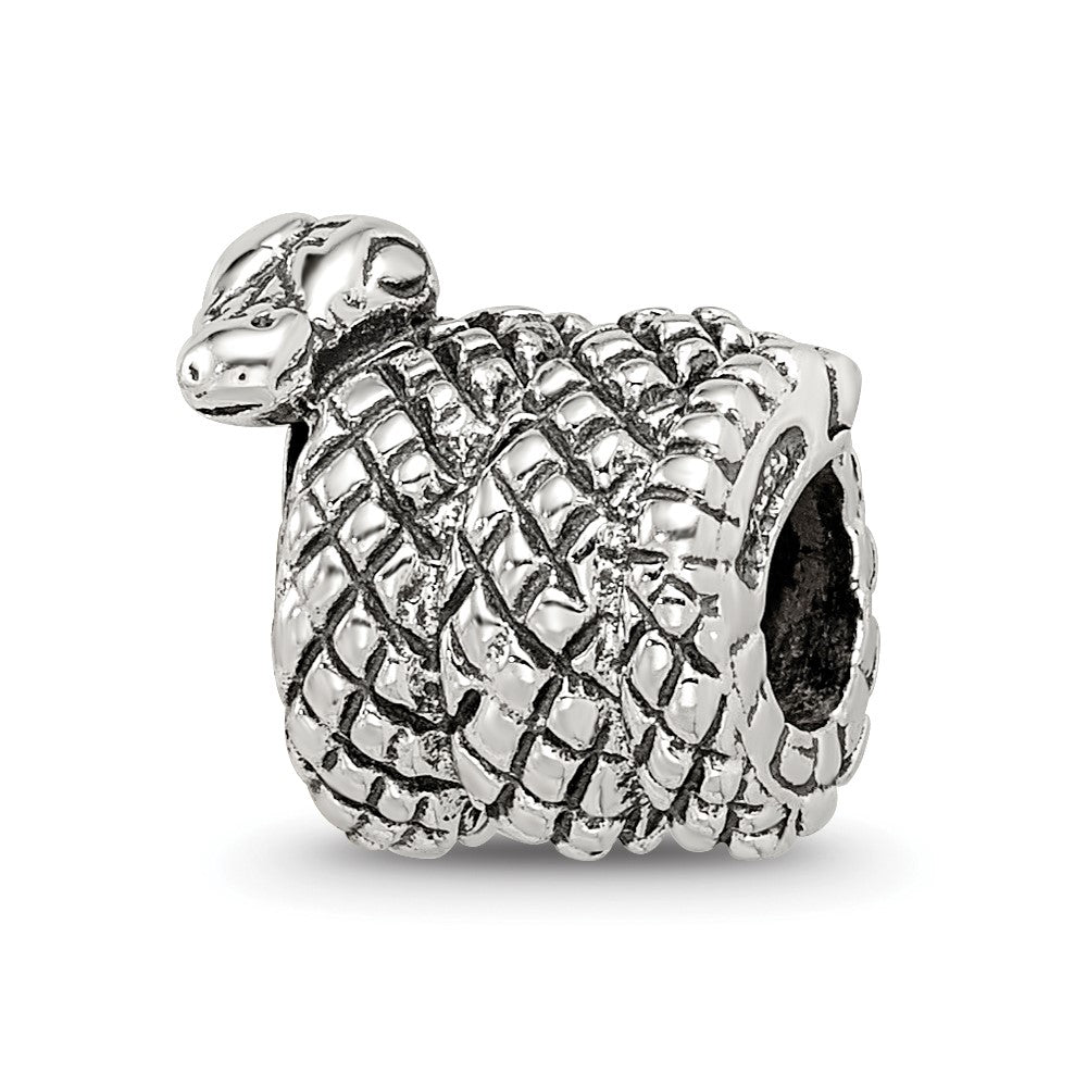 Sterling Silver Reflections Snake Bead, 10 x 11.82 mm