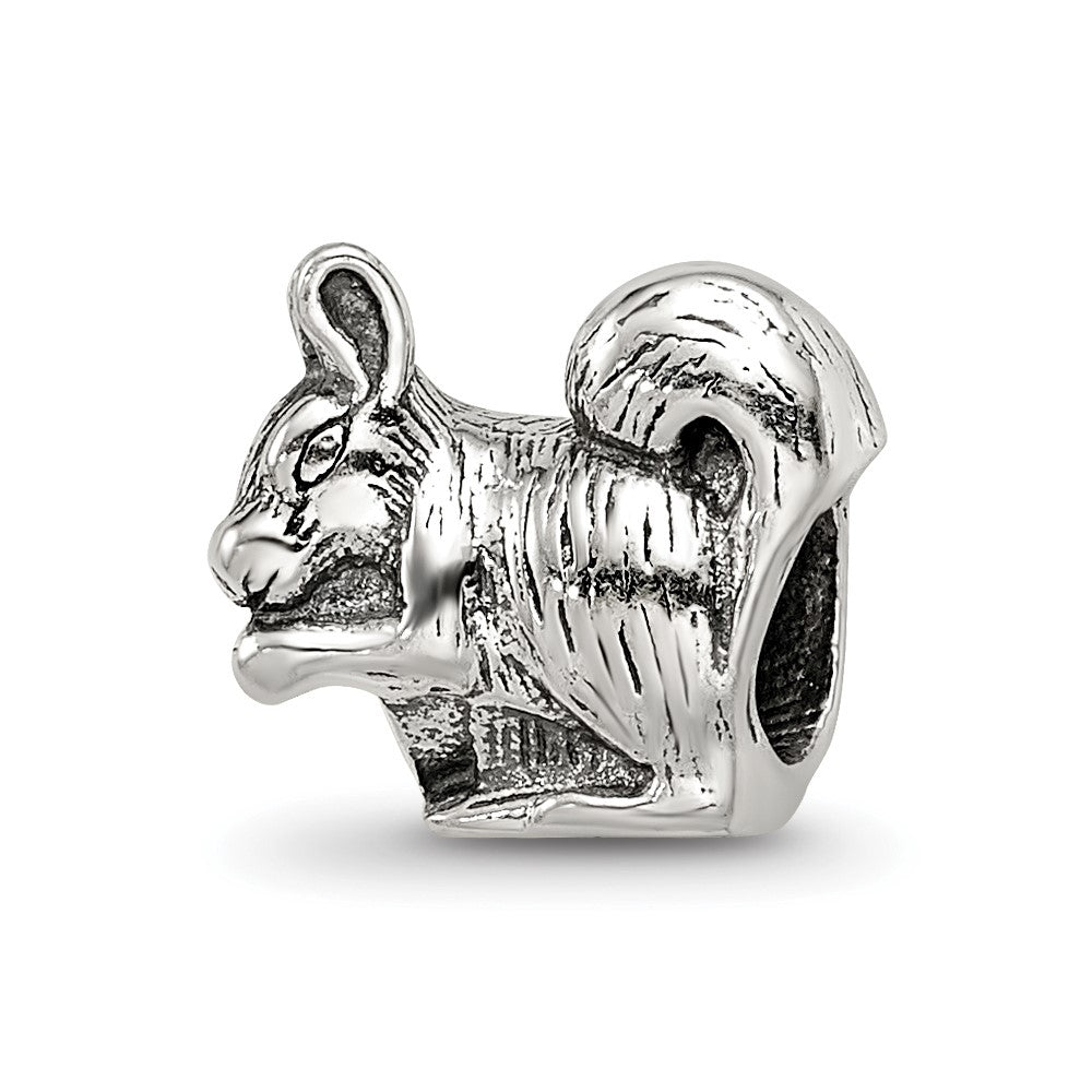 Sterling Silver Reflections Squirrel Bead, 9.09 x 10.91 mm