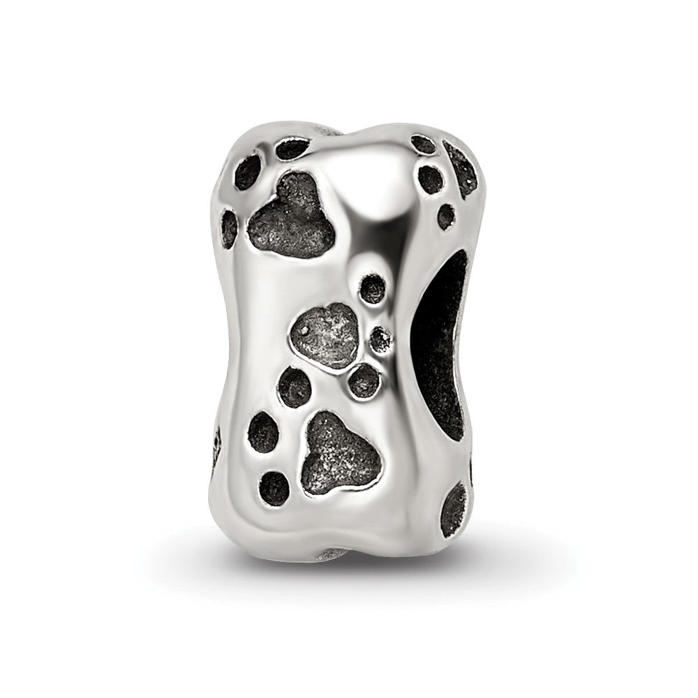 Sterling Silver Reflections Dog Bone Bead, 10 x 6.36 mm