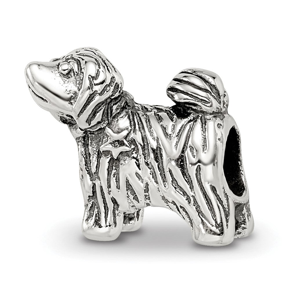 Sterling Silver Reflections Puppy Bead, 11.82 x 13.64 mm