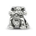 Sterling Silver Reflections Dog with Bone Bead, 10.91 x 11.82 mm
