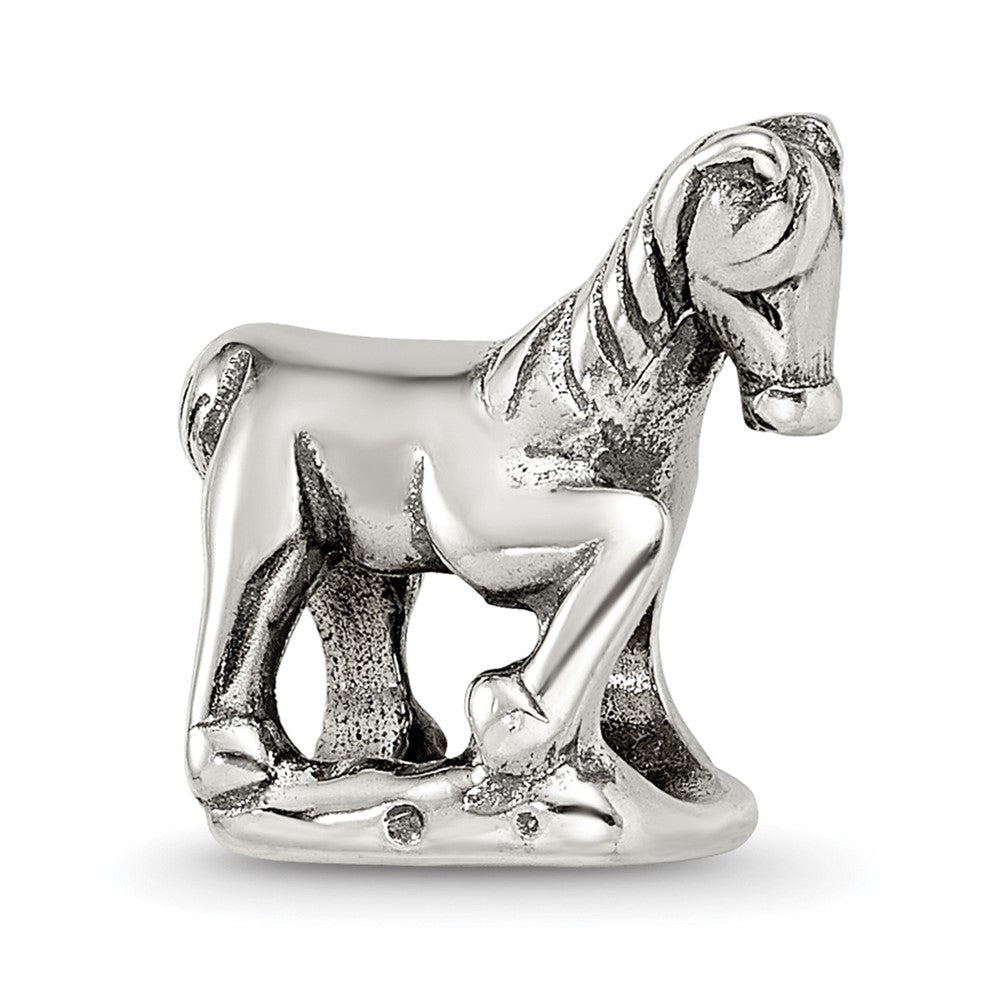 Sterling Silver Reflections Horse Bead, 13.64 x 11.82 mm