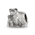 Sterling Silver Reflections Mama & Baby Bear Bead, 9.09 x 10.91 mm