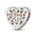 Sterling Silver Reflections Enameled Mother Bead, 10 x 10 mm