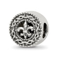 Sterling Silver Reflections Fleur de lis Bead, 10 x 10 mm, 2.61 g