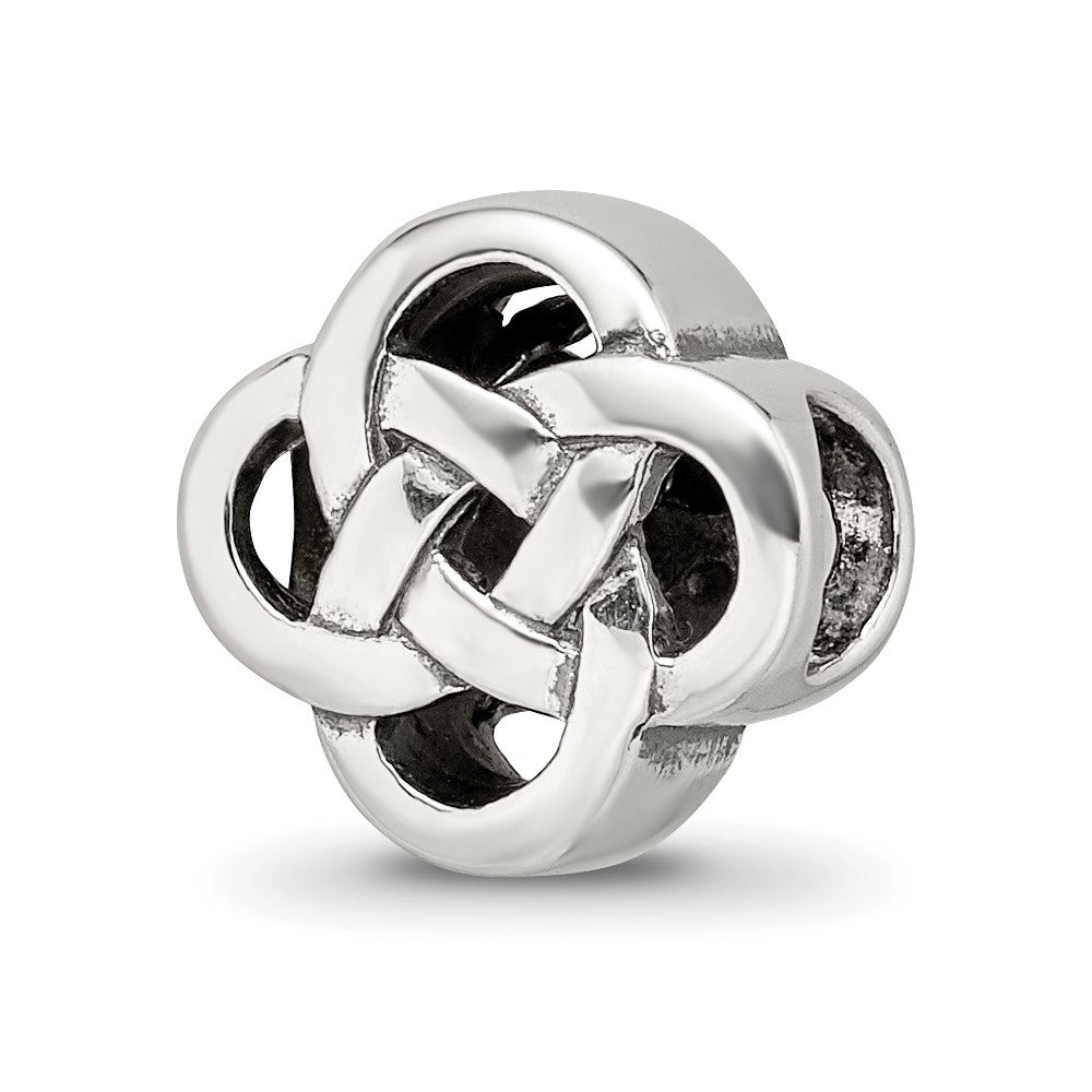 Sterling Silver Reflections Celtic Knot Bead, 9.09 x 9.09 mm
