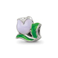Sterling Silver Reflections Kids Enameled Tulip Bead, 7.27 x 6.36 mm